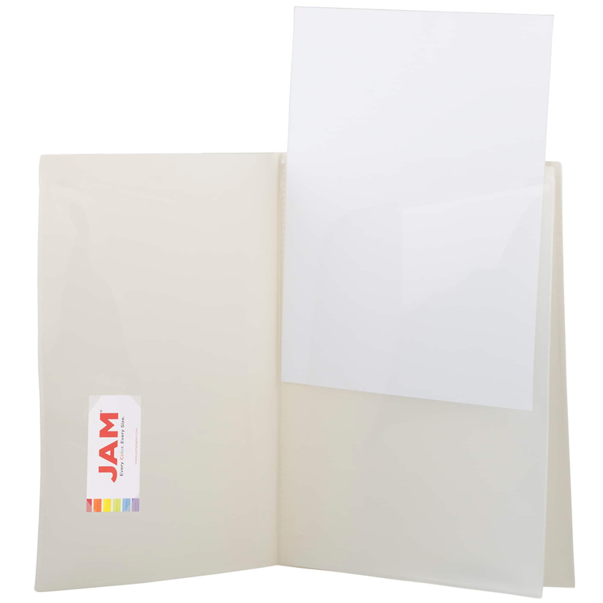 JAM Paper Heavy Duty Plastic High Pocket Organizer